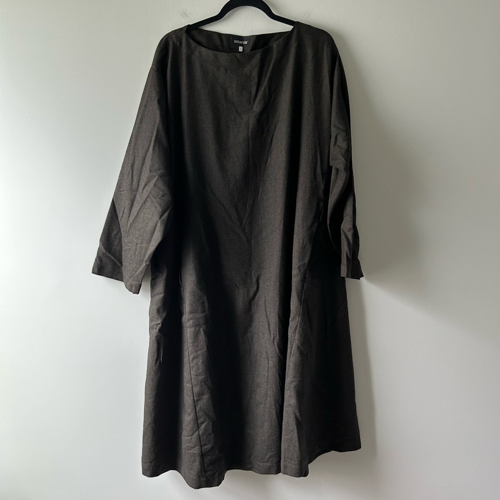 Eskandar brown wool dress
